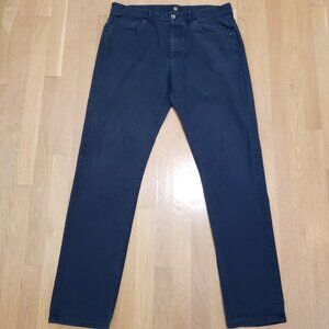 Calvin Klein Khaki Pants Blue Mens 36x33 Slim Fit Straight Leg Flat Front Cotton